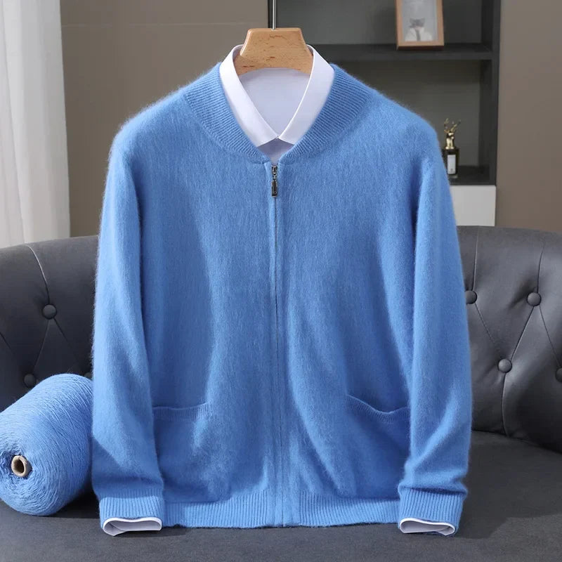 Montreux Cashmere-Feel Zip Cardigan