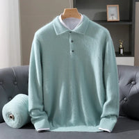 Leighton Cashmere-Feel Polo Sweater