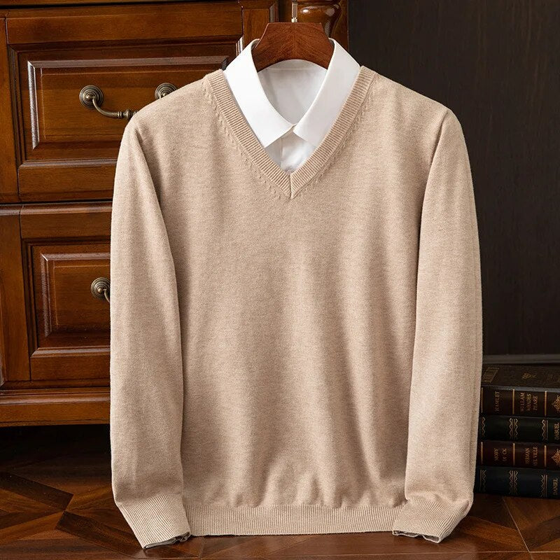 Olympia Cashmere-Feel V-Neck Sweater