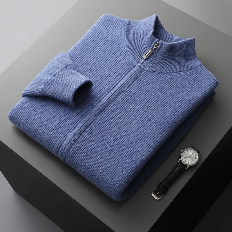 Valen Cashmere-Feel Zip Knit