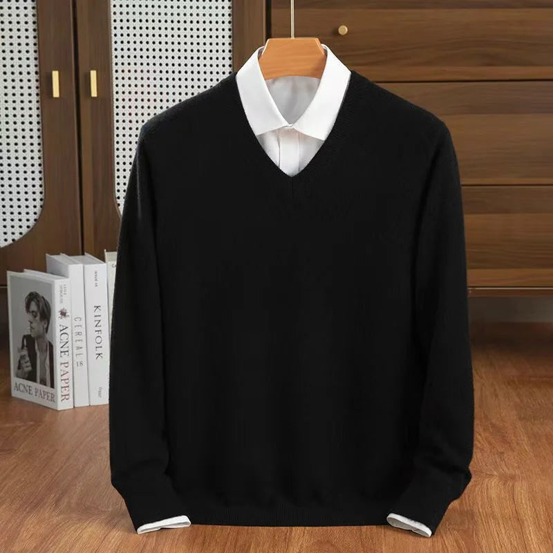 Milan Cashmere-Feel V-Neck Sweater