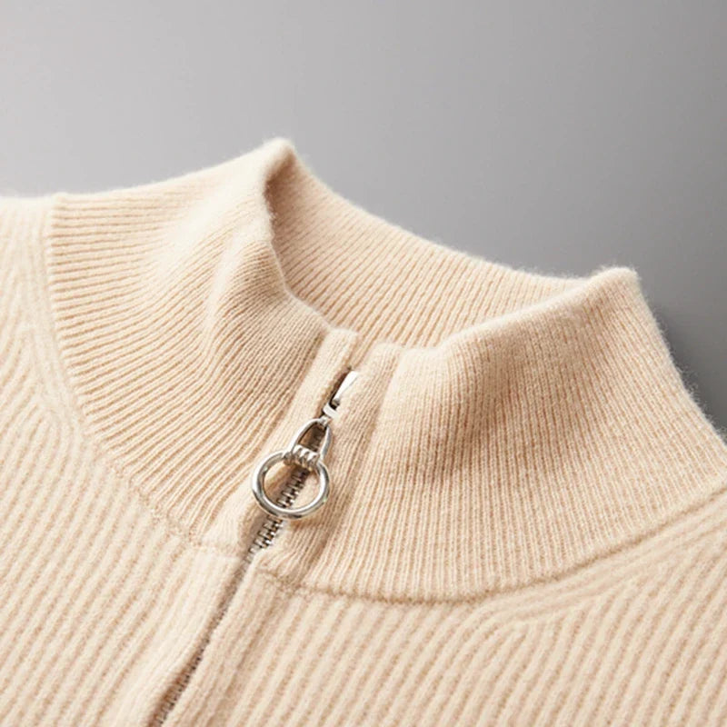 Valen Cashmere-Feel Zip Knit
