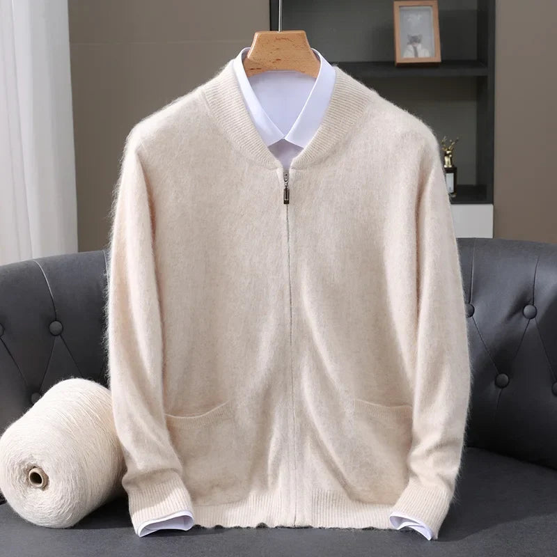 Montreux Cashmere-Feel Zip Cardigan