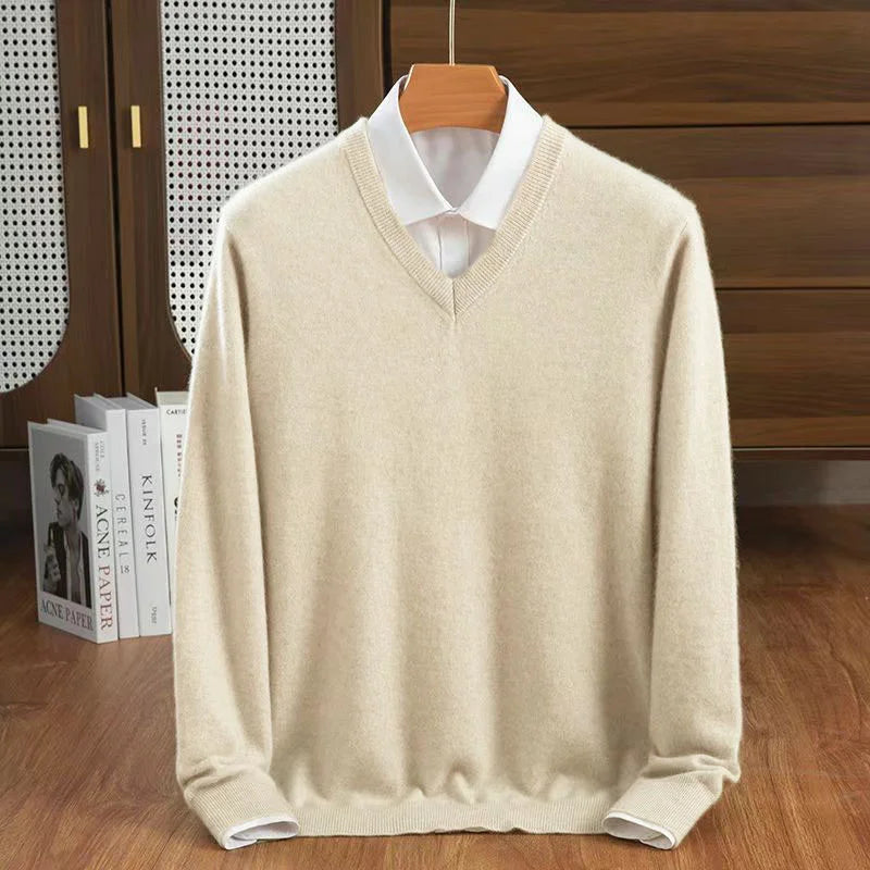 Milan Cashmere-Feel V-Neck Sweater