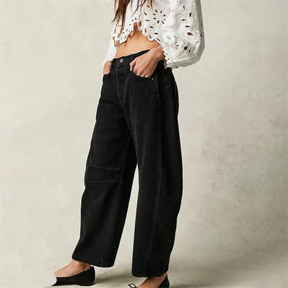 Barrel | Women's High Waist Barrel Leg Jeans Relaxed Fit Denim