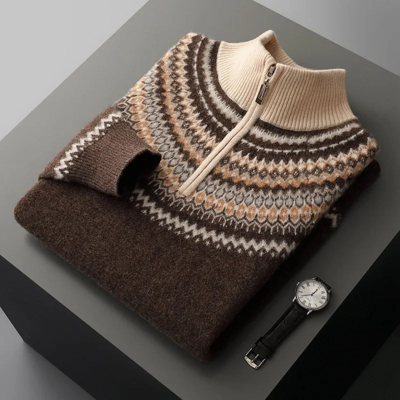 Evan Cashmere-Feel Half-Zip Sweater