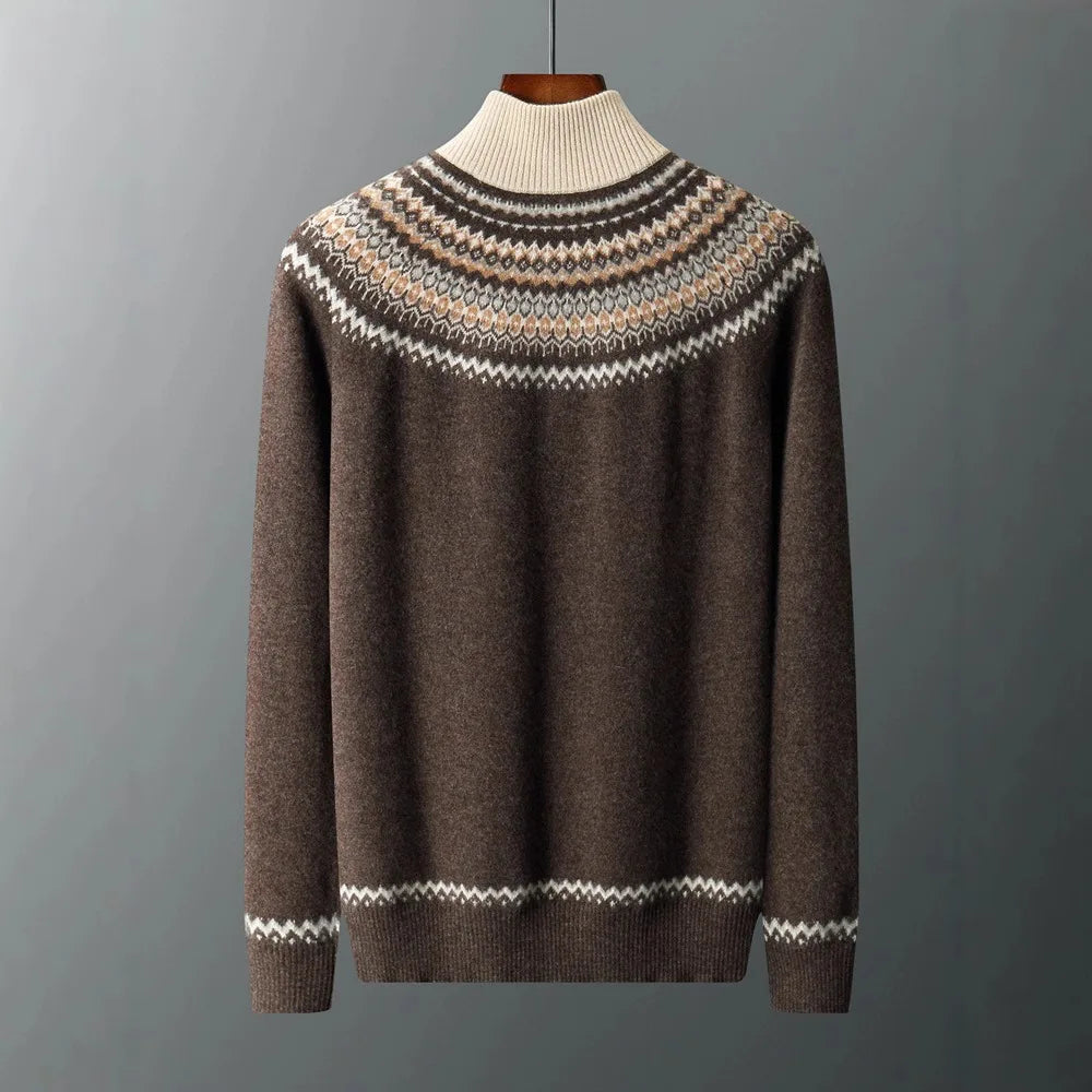 Evan Cashmere-Feel Half-Zip Sweater
