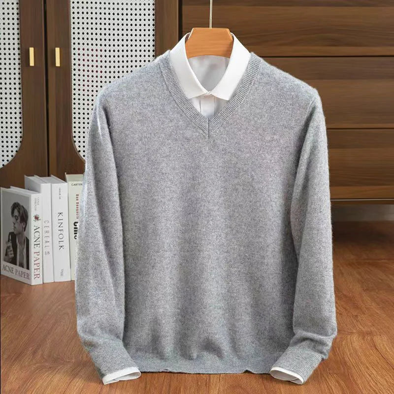 Milan Cashmere-Feel V-Neck Sweater