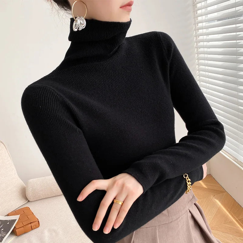 Camille Cashmere-Feel Turtleneck