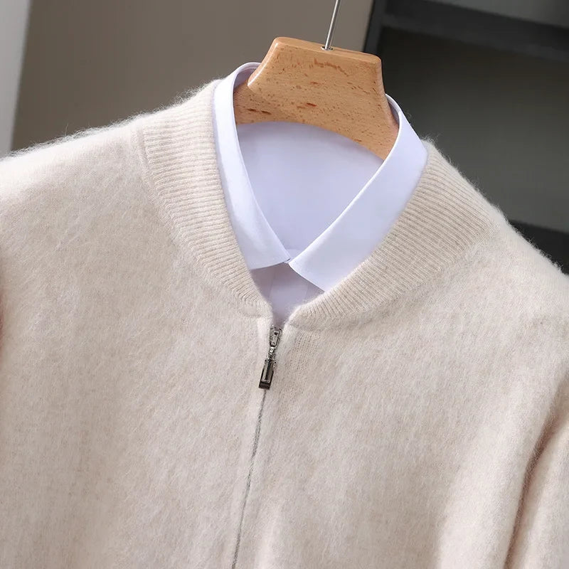Montreux Cashmere-Feel Zip Cardigan