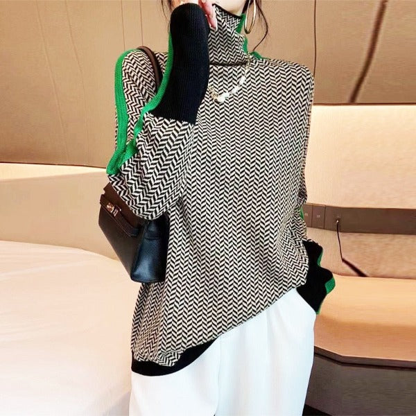 Piper™ | Herringbone Luxe Turtleneck