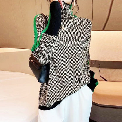 Piper™ | Herringbone Luxe Turtleneck