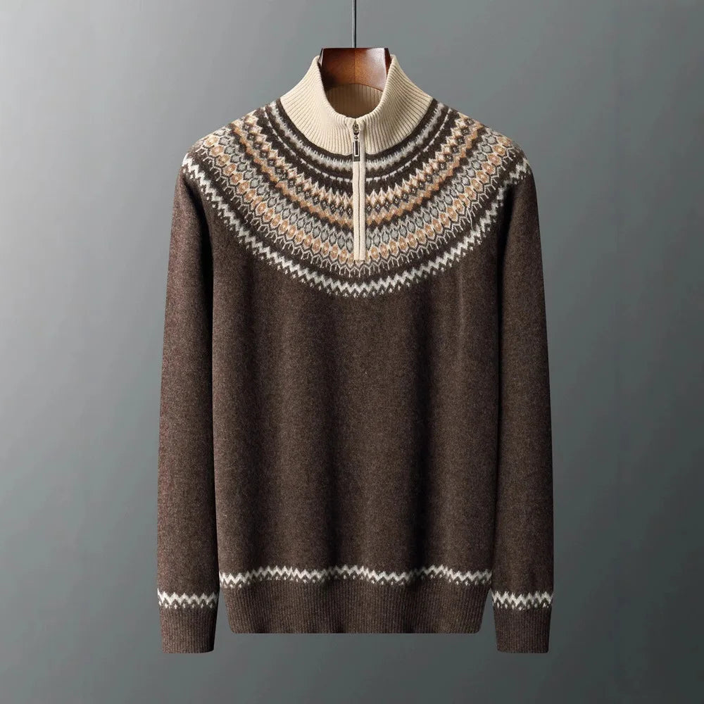 Evan Cashmere-Feel Half-Zip Sweater