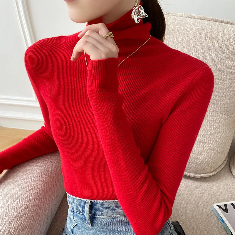 Camille Cashmere-Feel Turtleneck