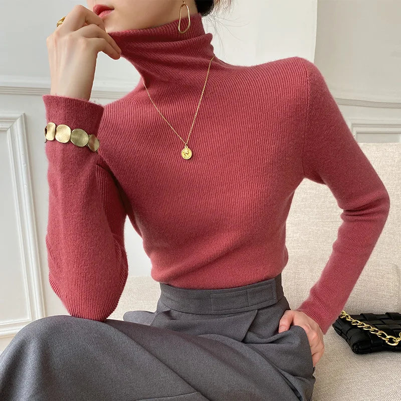 Camille Cashmere-Feel Turtleneck