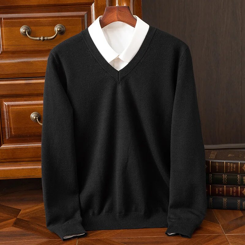 Olympia Cashmere-Feel V-Neck Sweater