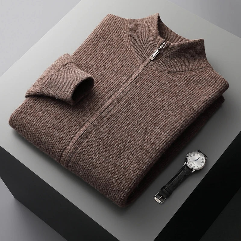 Valen Cashmere-Feel Zip Knit