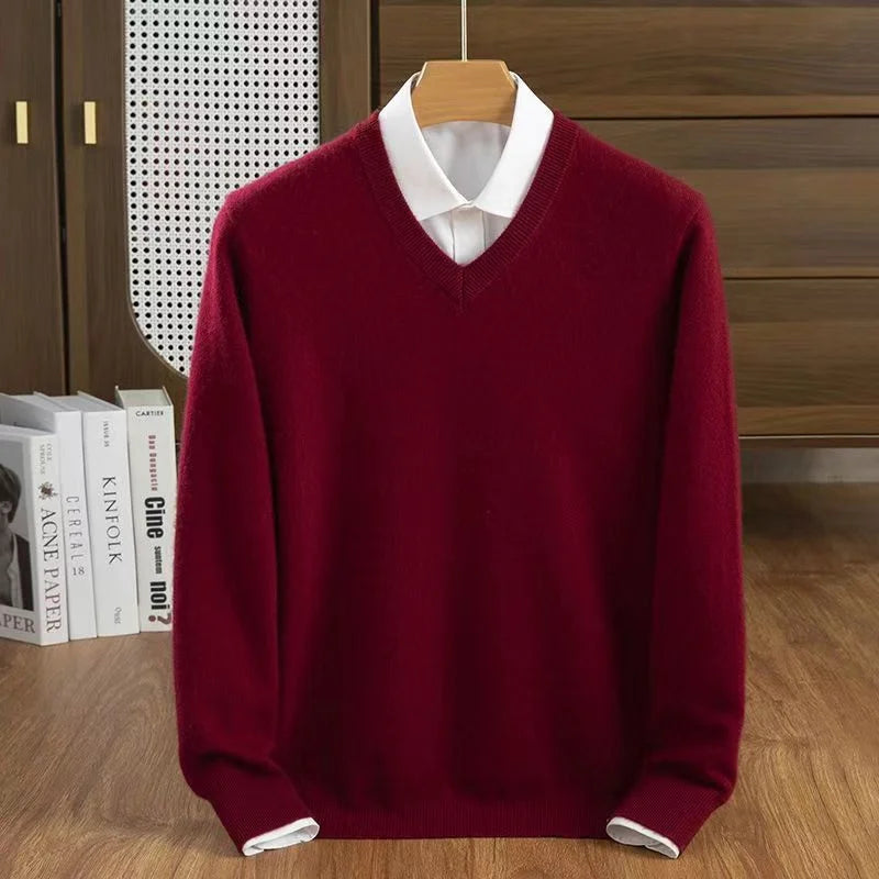 Milan Cashmere-Feel V-Neck Sweater