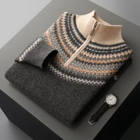 Evan Cashmere-Feel Half-Zip Sweater