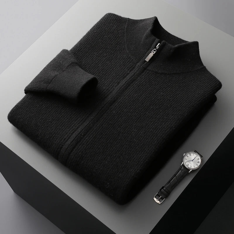 Valen Cashmere-Feel Zip Knit