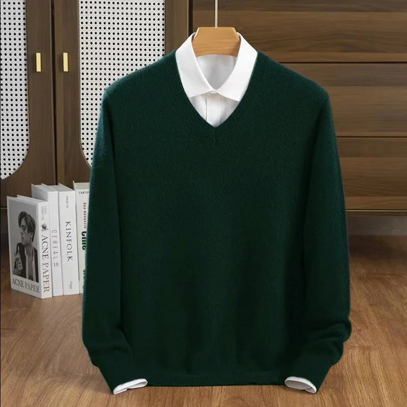 Milan Cashmere-Feel V-Neck Sweater