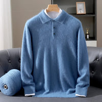 Leighton Cashmere-Feel Polo Sweater