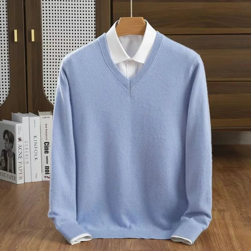 Milan Cashmere-Feel V-Neck Sweater