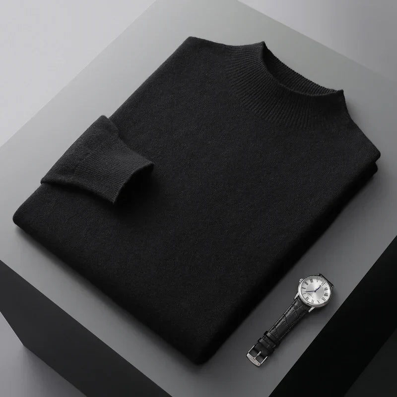 Ashbury Cashmere-Feel Half-Neck Sweater