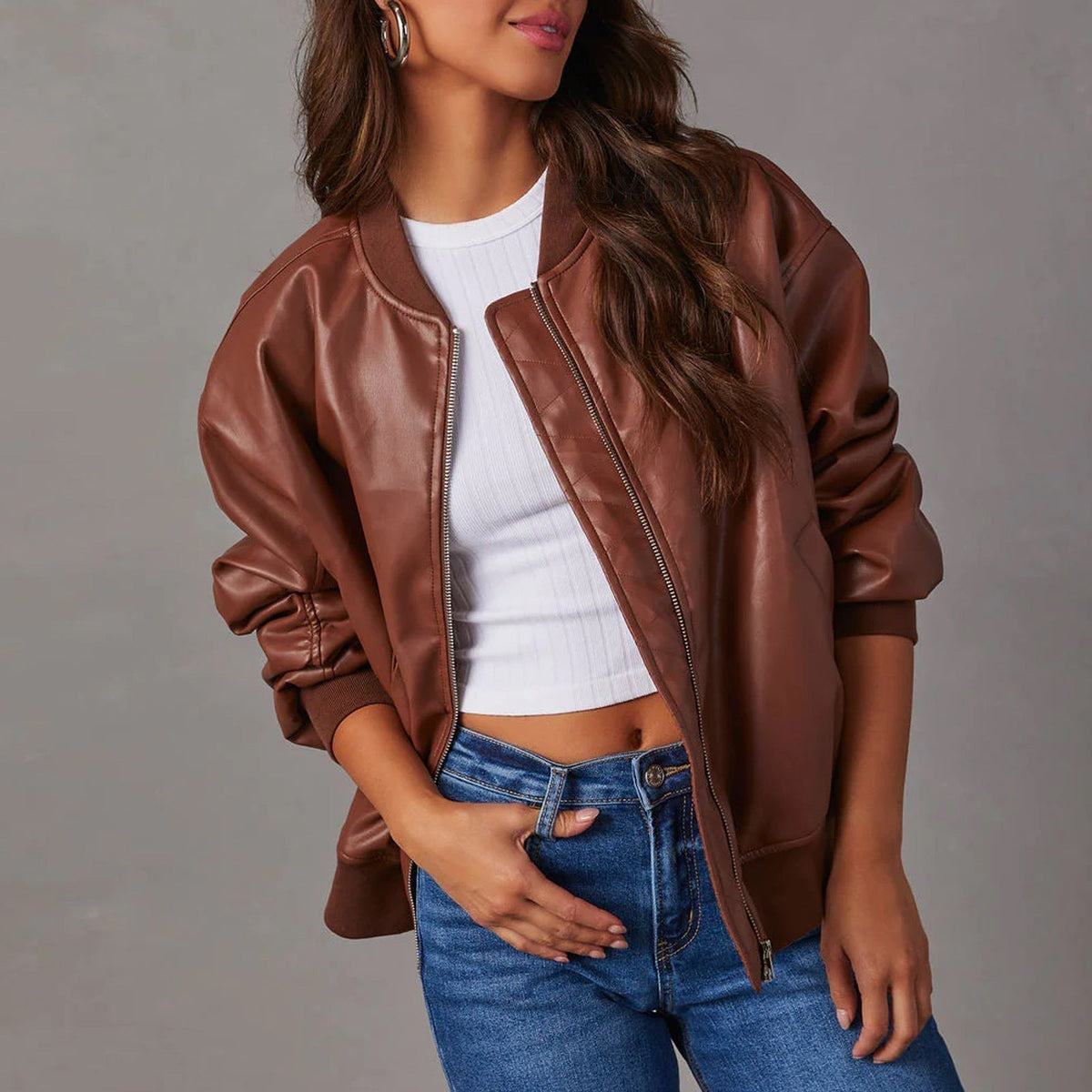 Liv Faux Leather Jacket