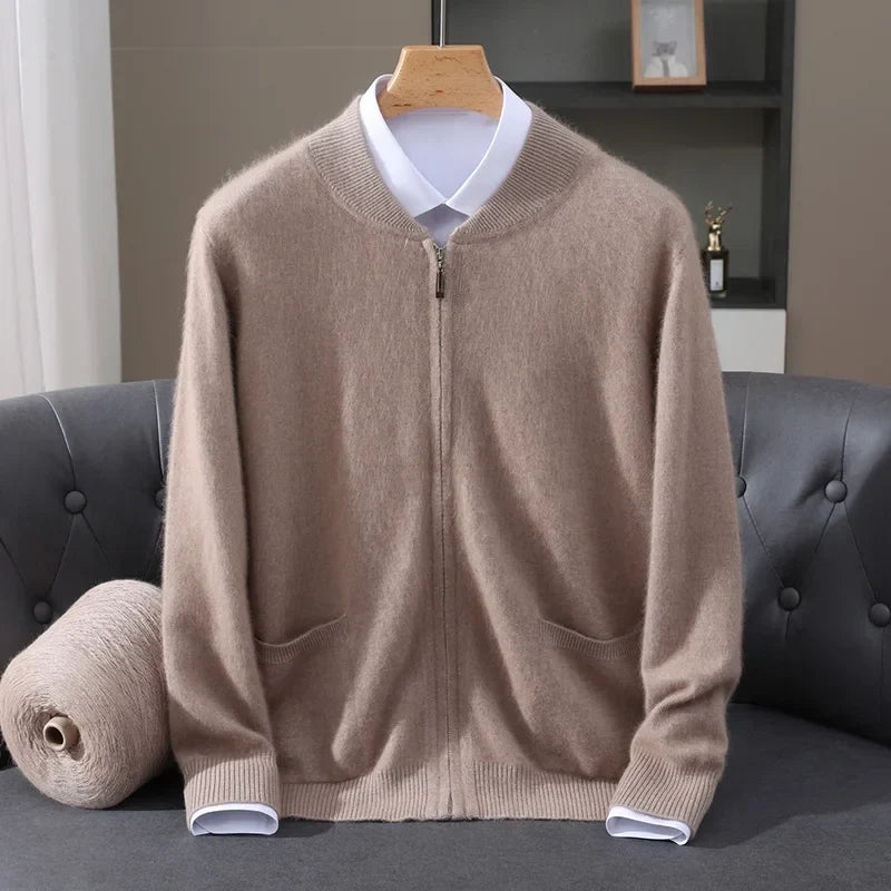 Montreux Cashmere-Feel Zip Cardigan