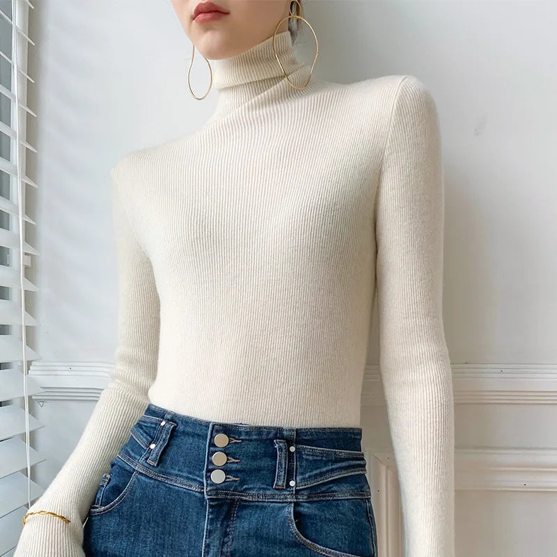 Camille Cashmere-Feel Turtleneck