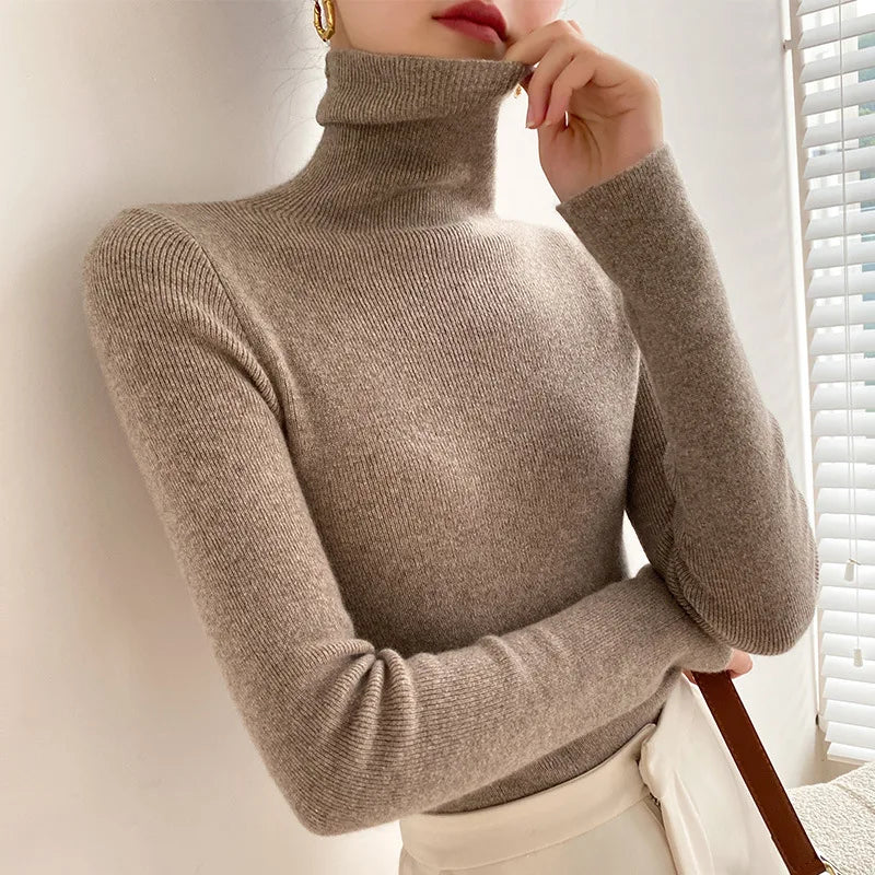 Camille Cashmere-Feel Turtleneck