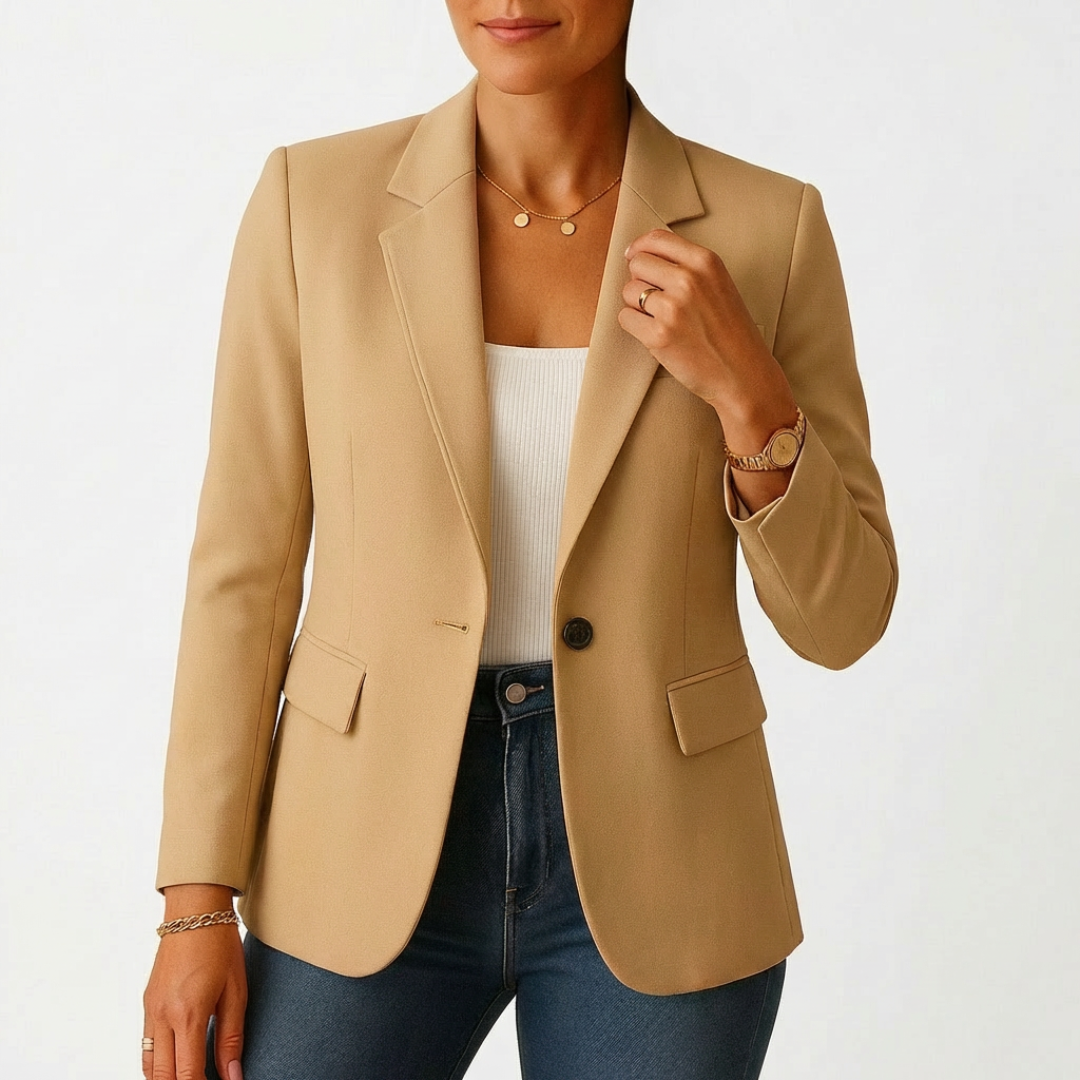 Sofia | Women's Blazer with Single-Button Closure and Classic Lapel | Professional
