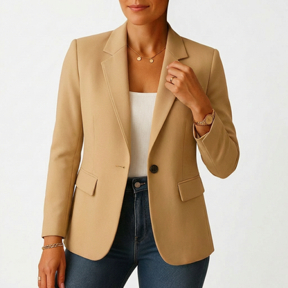 Sofia | Women's Blazer with Single-Button Closure and Classic Lapel | Professional