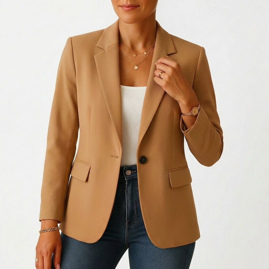 Sofia | Women's Blazer with Single-Button Closure and Classic Lapel | Professional