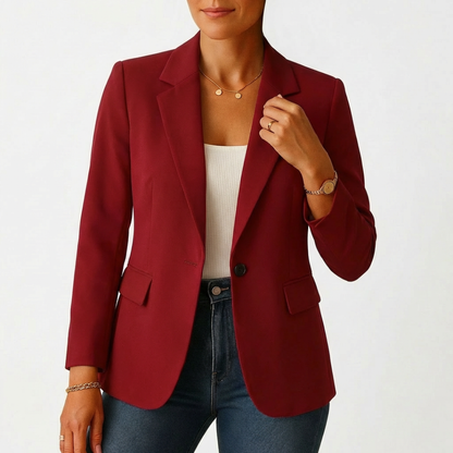 Sofia | Women's Blazer with Single-Button Closure and Classic Lapel | Professional