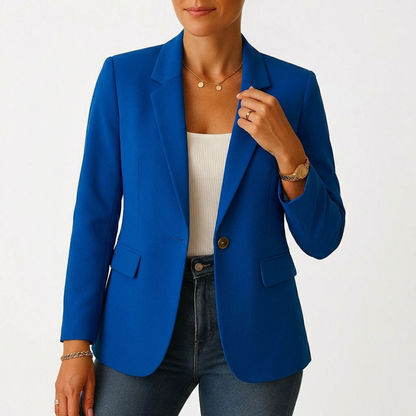 Sofia | Women's Blazer with Single-Button Closure and Classic Lapel | Professional
