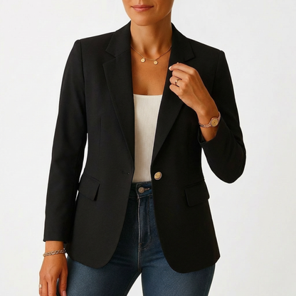 Sofia | Women's Blazer with Single-Button Closure and Classic Lapel | Professional