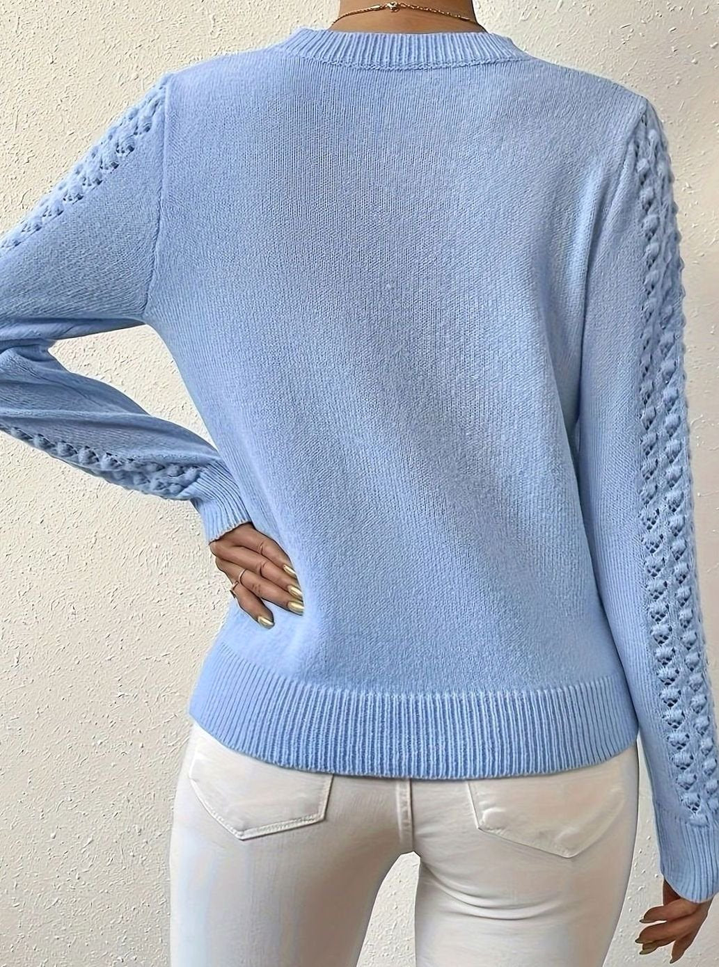 Seraphine Pointelle Detail Knit Sweater