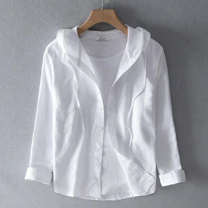 Women's breathable linen blouse