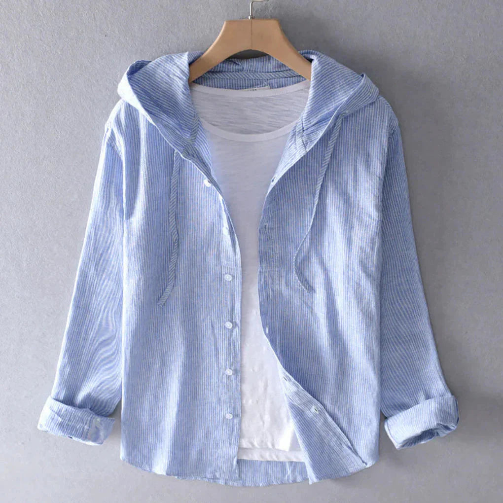 Women's breathable linen blouse