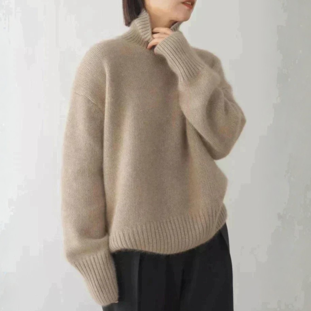 Marais Cashmere-Feel Turtleneck Sweater