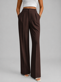 Women's High Waisted Wide Leg Trousers – Tailored Everyday Style