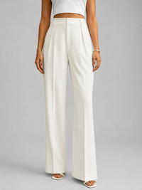 Women's High Waisted Wide Leg Trousers – Tailored Everyday Style