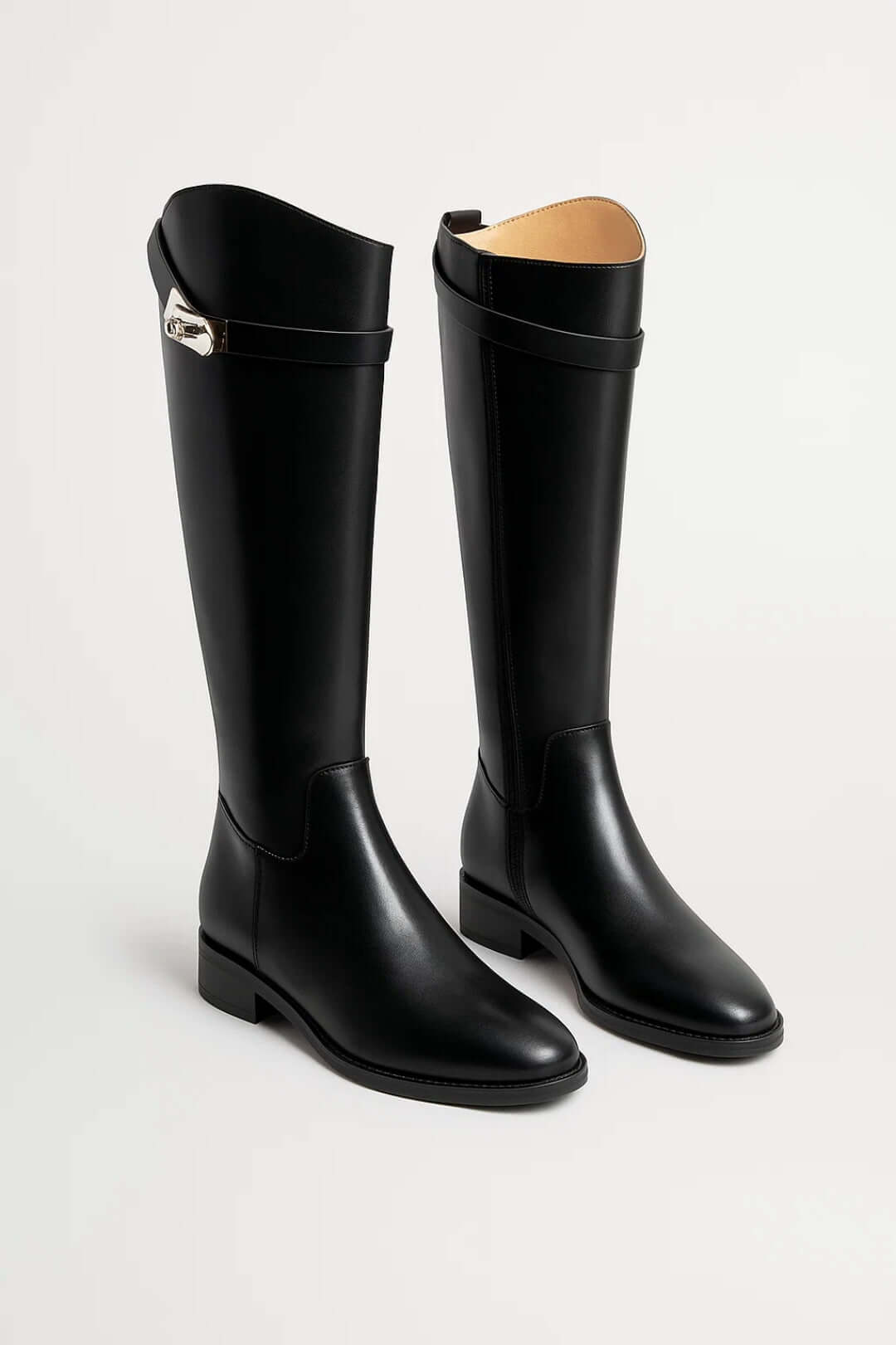 Women’s Knee-High Boots – Buckle Detail
