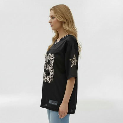 Women's oversized T-shirt with front print for casual use