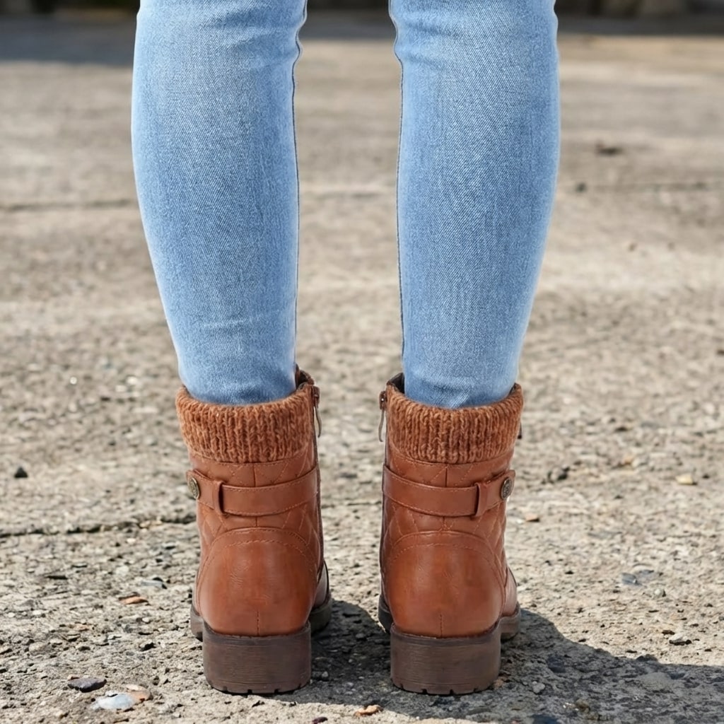 Ancona Faux Leather Ankle Boots