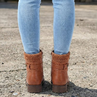 Ancona Faux Leather Ankle Boots
