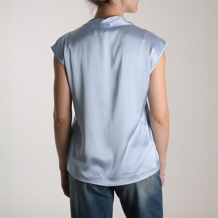 Blouse with V-neck