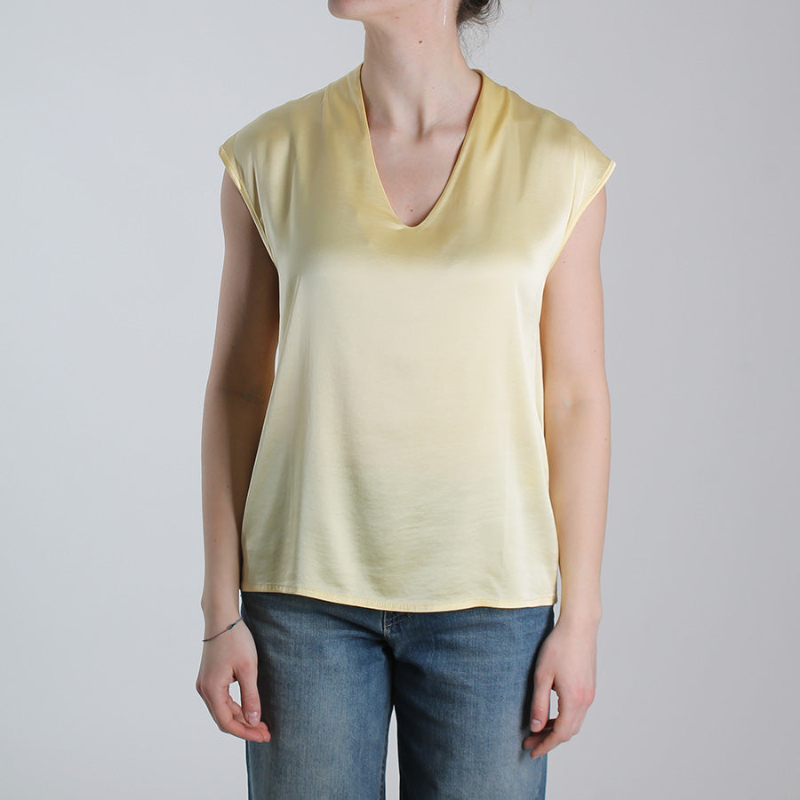 Blouse with V-neck